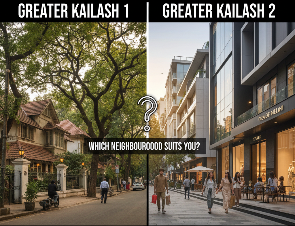 Greater Kailash 1 vs. Greater Kailash 2: Which Neighbourhood Suits You?